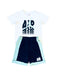A White Shorts Sets from Nike in size 6T for boy. (Front View)