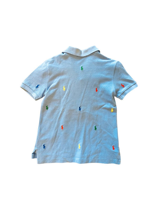 A Blue Short Sleeve Polos from Polo Ralph Lauren in size 5T for boy. (Back View)