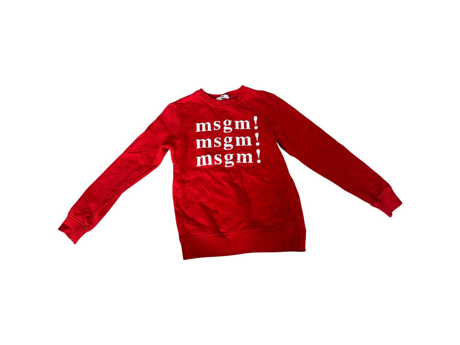 A Red Crewneck Sweatshirts from MSGM in size 10Y for neutral. (Front View)