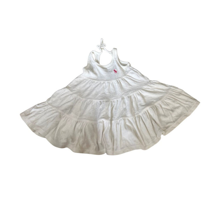 A White Sleeveless Dresses from Ralph Lauren in size 4T for girl. (Front View)