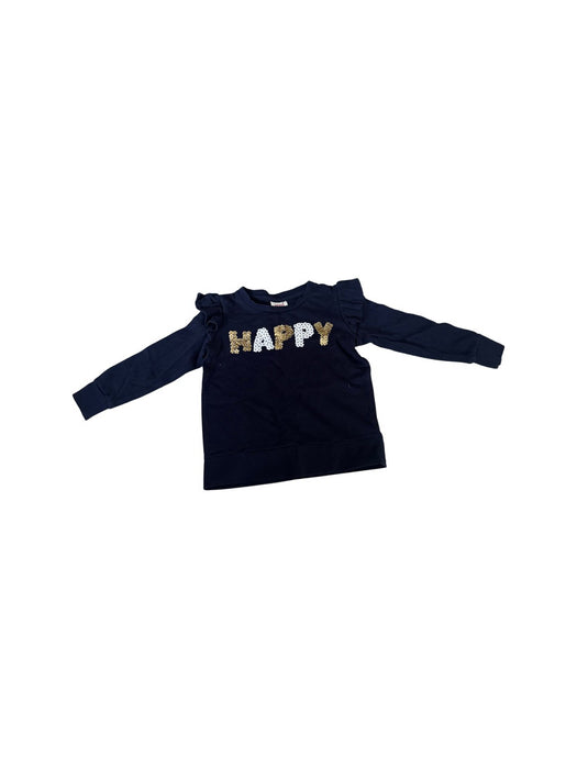 A Navy Long Sleeve Shirts from Seed in size 4T for girl. (Front View)