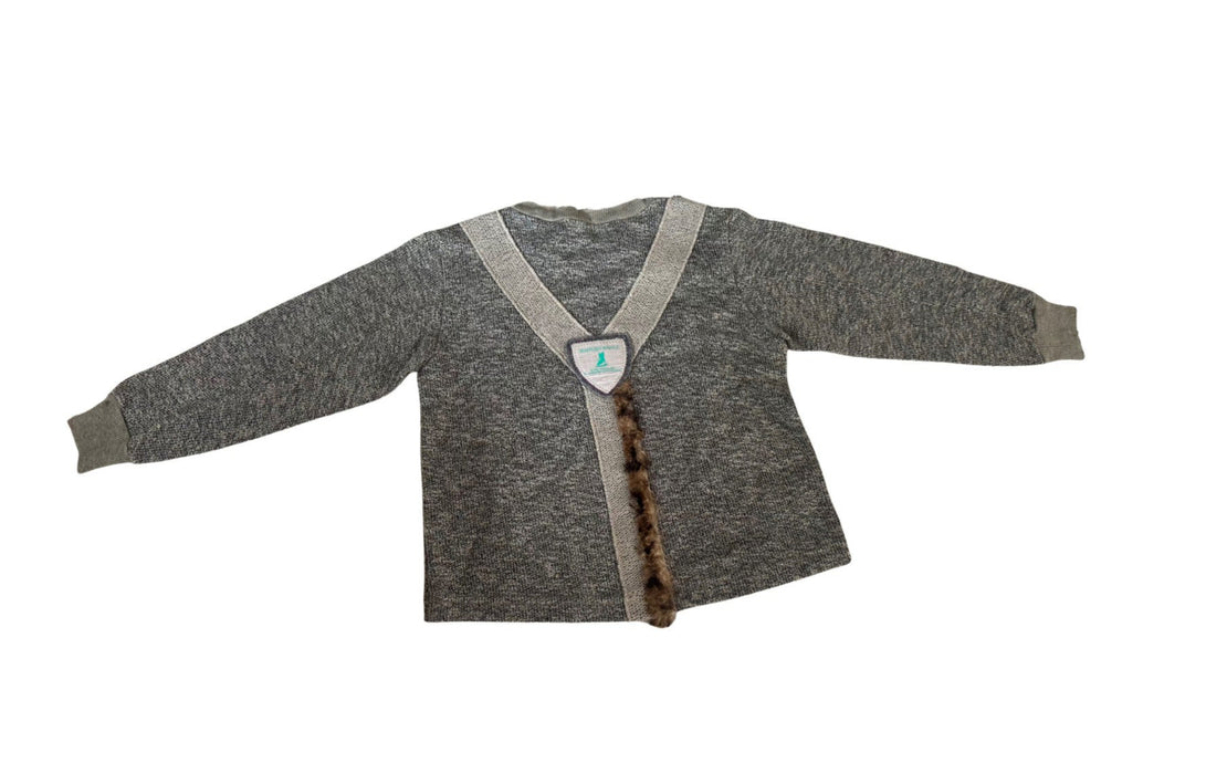 A Grey Crewneck Sweatshirts from Wafflish Waffle in size 4T for girl. (Back View)