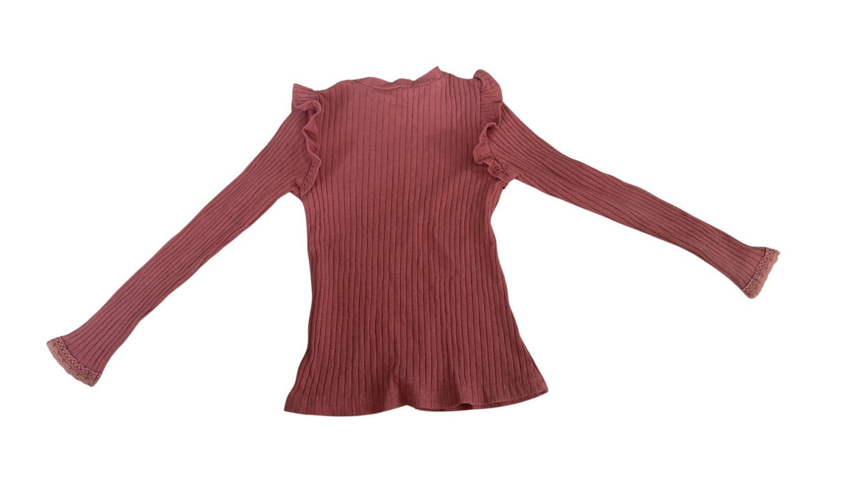 A Pink Long Sleeve Shirts from Puella Flo in size 5T for girl. (Back View)