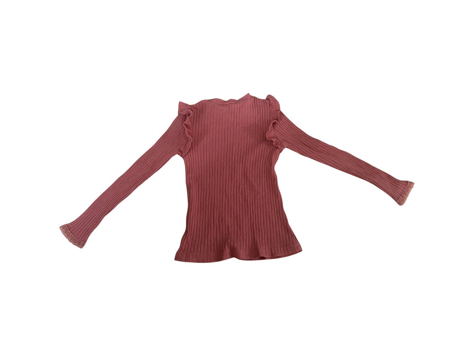 A Pink Long Sleeve Shirts from Puella Flo in size 5T for girl. (Back View)