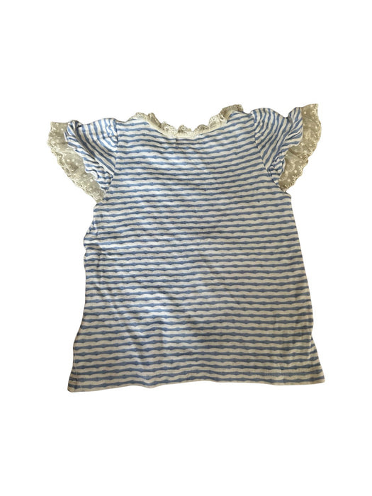 A Blue Short Sleeve Shirts from Mezzo Piano in size 4T for girl. (Back View)