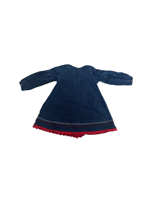 A Blue Long Sleeve Dresses from Mides in size 4T for girl. (Back View)