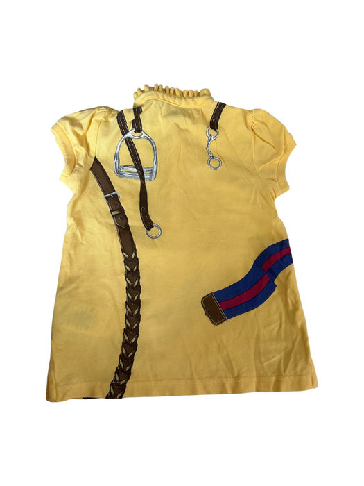 A Yellow Short Sleeve Tops from Ralph Lauren in size 4T for girl. (Back View)