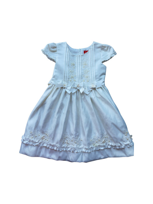 A White Short Sleeve Dresses from ELLE in size 4T for girl. (Front View)