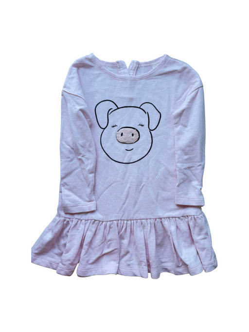 A Pink Long Sleeve Dresses from Seed in size 3T for girl. (Front View)