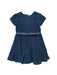 A Blue Short Sleeve Dresses from Jacadi in size 6T for girl. (Front View)