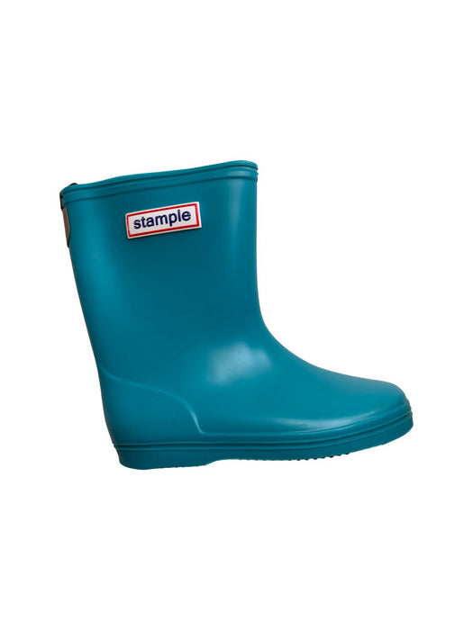 A Teal Rain Boots from Stample in size 3T for neutral. (Front View)