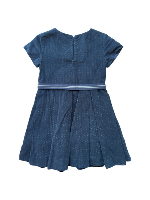 A Blue Short Sleeve Dresses from Jacadi in size 6T for girl. (Back View)