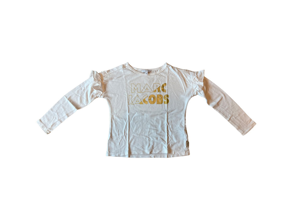 A White Long Sleeve T Shirts from Little Marc Jacobs in size 6T for girl. (Front View)