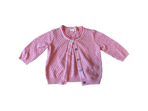 A Pink Cardigans from Momonittu in size 6T for girl. (Front View)