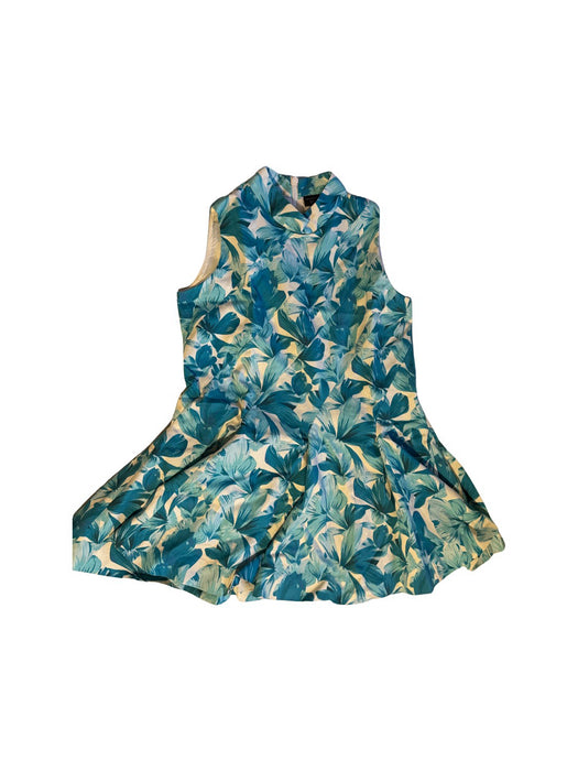 A Blue Sleeveless Dresses from Shanghai Tang in size 7Y for girl. (Front View)