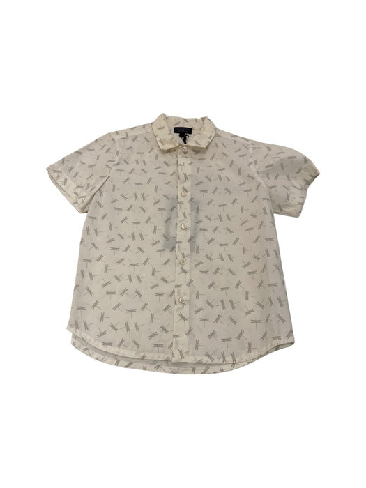 A Beige Short Sleeve Shirts from Shanghai Tang in size 7Y for boy. (Front View)