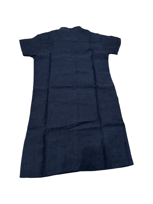 A Blue Short Sleeve Dresses from Shanghai Tang in size 7Y for girl. (Back View)