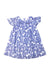 A Blue Short Sleeve Dresses from Petit Main in size 2T for girl. (Front View)