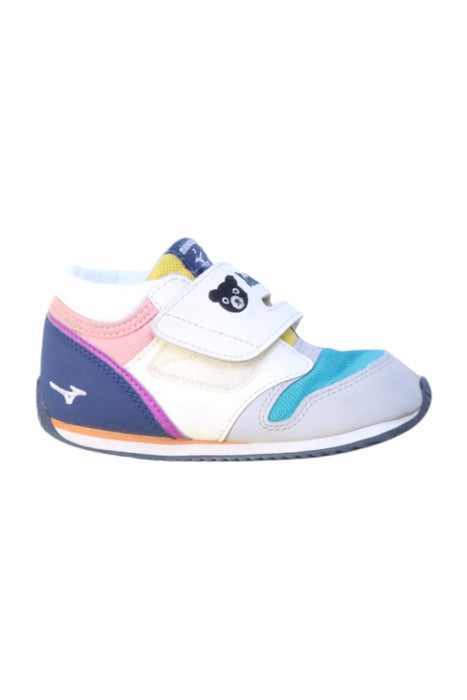 A Multicolour Sneakers from Miki House x Mizuno in size 3T for girl. (Front View)