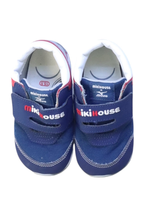 A Multicolour Sneakers from Miki House x Mizuno in size 3T for girl. (Back View)