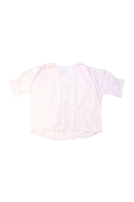 A White Long Sleeve Tops from Chloe in size 8Y for girl. (Front View)
