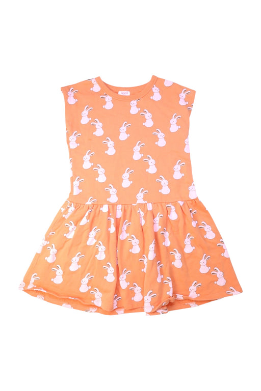 A Orange Sleeveless Dresses from Seed in size 8Y for girl. (Front View)