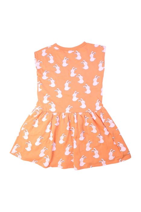 A Orange Sleeveless Dresses from Seed in size 8Y for girl. (Back View)