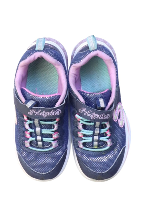 A Multicolour Sneakers from Skechers in size 5T for girl. (Back View)