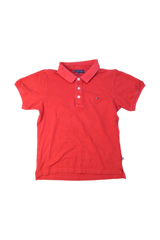 A Red Short Sleeve Polos from Tommy Hilfiger in size 12Y for boy. (Front View)