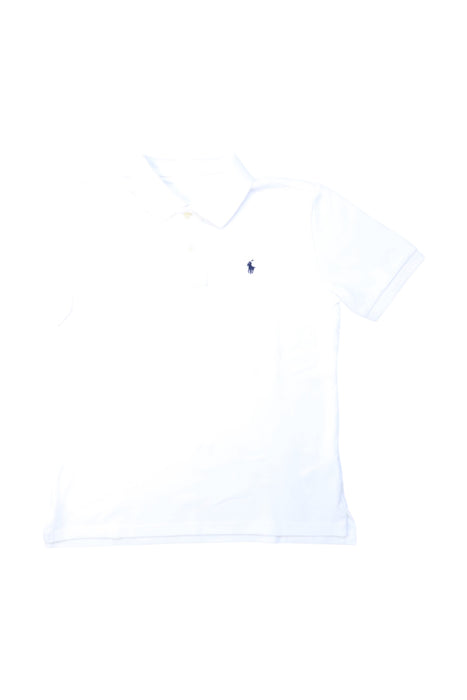 A White Short Sleeve Polos from Polo Ralph Lauren in size 10Y for boy. (Front View)