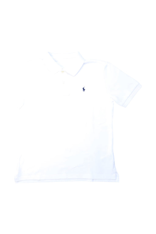 A White Short Sleeve Polos from Polo Ralph Lauren in size 10Y for boy. (Front View)