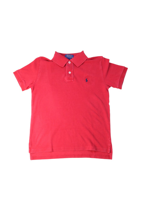 A Red Short Sleeve Polos from Polo Ralph Lauren in size 8Y for boy. (Front View)
