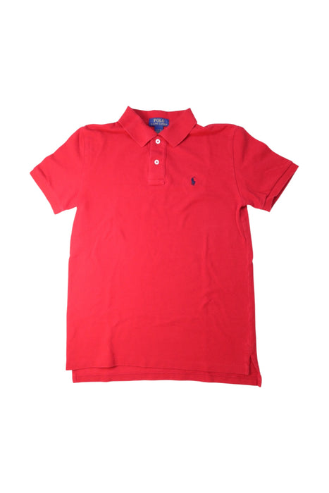 A Red Short Sleeve Polos from Polo Ralph Lauren in size 14Y for boy. (Front View)