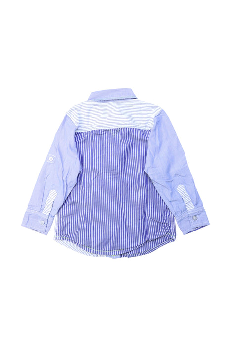 A Blue Long Sleeve Shirts from Guess in size 3T for girl. (Back View)