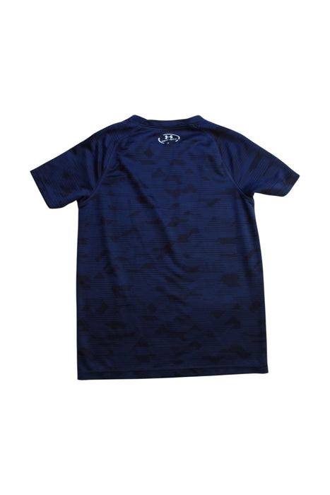 A Navy Short Sleeve T Shirts from Under Armour in size 12Y for girl. (Back View)