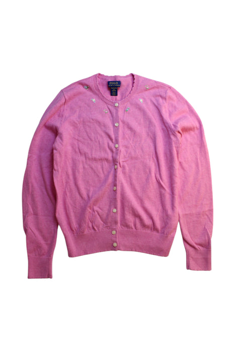 A Pink Cardigans from Polo Ralph Lauren in size 14Y for girl. (Front View)