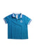 A Blue Short Sleeve Polos from Jacadi in size 6T for girl. (Front View)