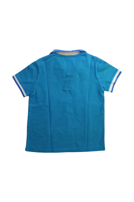 A Blue Short Sleeve Polos from Jacadi in size 6T for girl. (Back View)