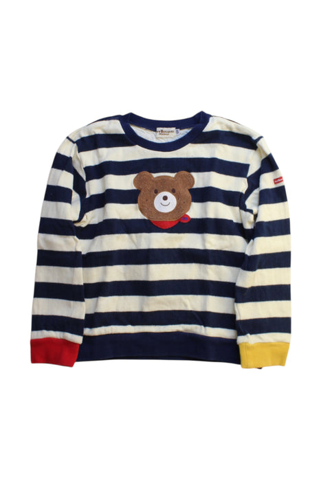 A Multicolour Crewneck Sweatshirts from Hot Biscuits Mikihouse in size 6T for boy. (Front View)