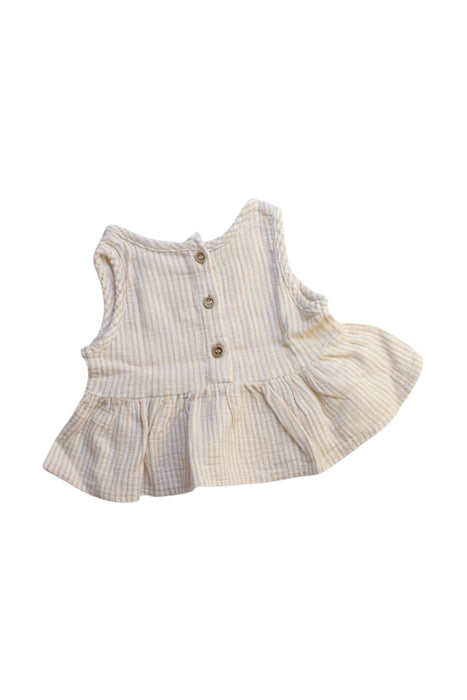 A Ivory Sleeveless Tops from Quincy Mae in size 12-18M for girl. (Back View)