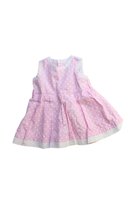 A Pink Sleeveless Dresses from Chateau de Sable in size 3-6M for girl. (Front View)