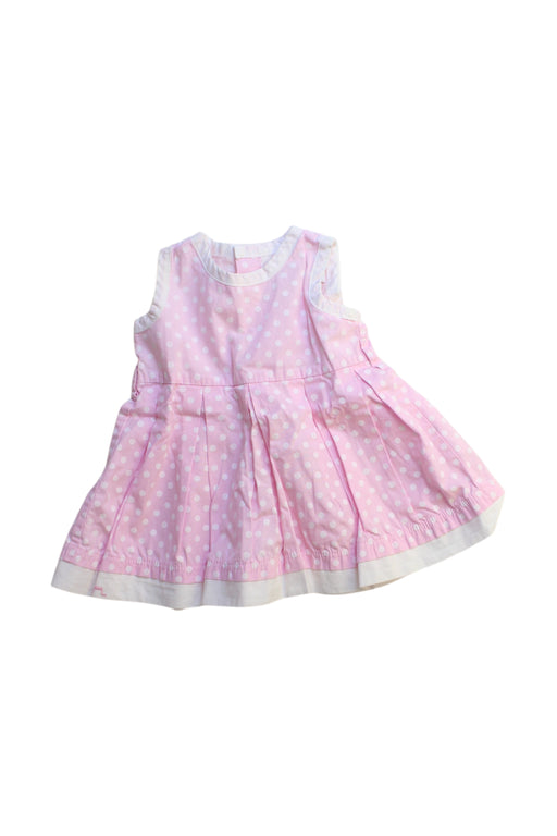 A Pink Sleeveless Dresses from Chateau de Sable in size 3-6M for girl. (Front View)