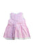 A Pink Sleeveless Dresses from Chateau de Sable in size 3-6M for girl. (Back View)
