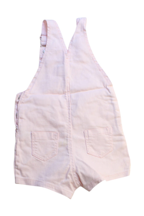A Pink Overall Shorts from Seed in size 12-18M for girl. (Back View)
