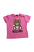 A Pink Short Sleeve T Shirts from Moschino in size 12-18M for girl. (Front View)