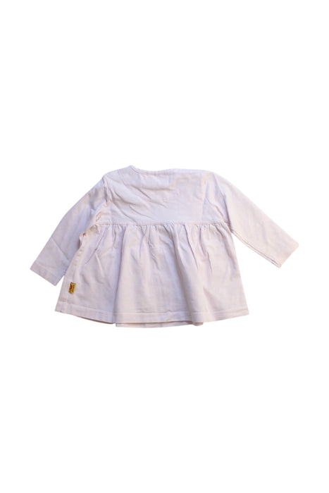 A White Long Sleeve Dresses from Steiff in size 6-12M for girl. (Back View)