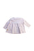 A White Long Sleeve Dresses from Steiff in size 6-12M for girl. (Back View)