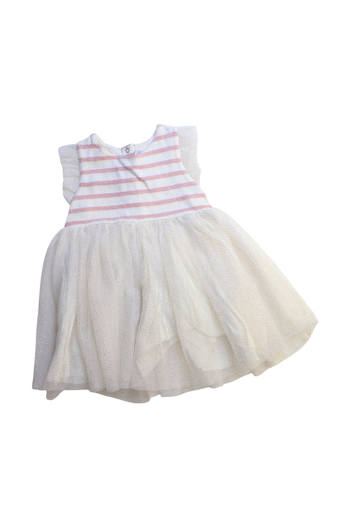 A Pink Sleeveless Dresses from Petit Bateau in size 12-18M for girl. (Front View)