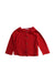 A Red Cardigans from Bout'Chou in size 6-12M for girl. (Front View)