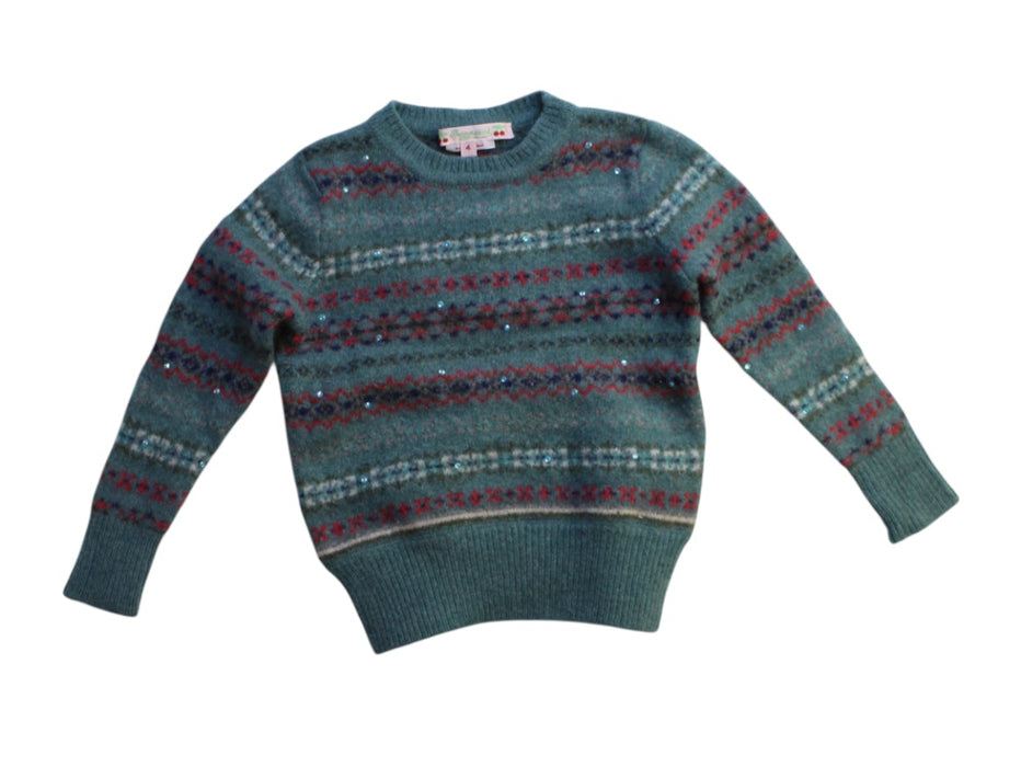 A Multicolour Knit Sweaters from Bonpoint in size 4T for girl. (Front View)